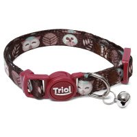 Ошейник нейлоновый для кошек "Сова" XS, 10*210-330мм Триол