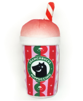 Игрушка Mr.Kranch для собак Капучино Kranchbucks с пищалкой и хрустящей трубочкой, новогодняя серия