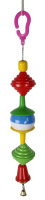 Данко-Зоо Игрушка для попугаев на тросике с колокольчиком "Гантеля большая" 35 см.