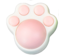 Лизун для кошек- вращающийся шарик на стену с кошачьей мятой в виде лапки, 30 гр., [Белый]