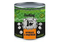 ZOORING Консервы для собак, Фрикасе с индейкой, 850 г.