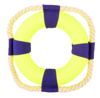 Игрушка Mr.Kranch для собак Кольцо с канатом диаметр 14 см неоновая желтая