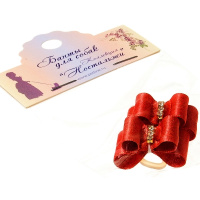 Бантик [пара] двойной объёмный, 3 см * 1,5 см, "Ностальжи" 18331