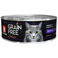 Мясной рацион Grain Free, консервы для кошек, Телятина, 100 г.