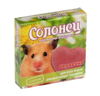 Мышильд Минеральная подкормка для грызунов Солонец "Сердечко", коробка 14 г.
