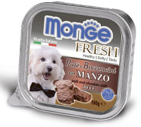 Monge Dog Fresh консервы для собак говядина в паштете, 100 г.