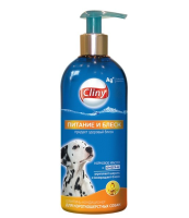 Cliny Питание и блеск, шампунь-кондиционер для короткошерстных собак, 300 мл. [уценка]