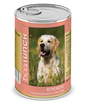 Дог Ланч консервы для собак 410гр Ягненок с потрошками и рисом [уценка]