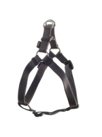 Шлейка нейлоновая для собак "Стандарт" M, черная, 20*530-770мм