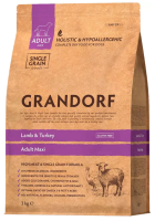 ГРАНДОРФ АКЦИЯ 3кг+1кг в подарок! сухой корм для собак крупных пород / Ягненок и рис