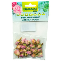 Лакомство Bambini Pets высушенные цветки розы для грызунов и кроликов, 10 г.