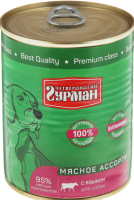 Четвероногий Гурман консервы для собак 340гр.с языком [уценка]