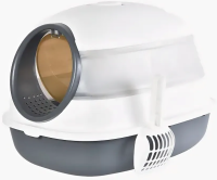 Pet-it домик-туалет для кошек Compact, складной, совок и фильтр в комплекте, 54х42х40 см, серый/белый