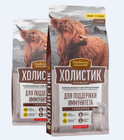 Деревенские лакомства сухой корм Холистик Премьер для кошек, поддержка иммунитета, говядина [уценка] (2кг)
