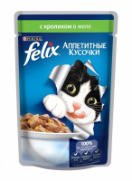 FELIX консервы для кошек [кролик в желе] 75 г.