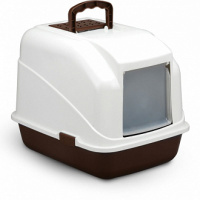 LB04 Туалет для кошек закрытый [совок в комплекте] Триол (кофейный, 480*400*410мм)