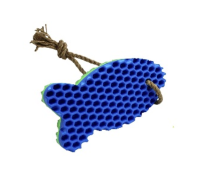 GoSi Массажер десен для собак "РЫБКА двойная" 18см ЭВА синий/зеленый