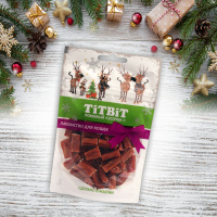 Титбит 025130 Новогодняя коллекция Лакомство д/кошек Колбаски Говяжьи 60г