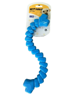 Игрушка резиновая для собак Леду Тойс / Ledu Toys косточка для лакомств с пищалкой