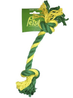 Petsiki Игрушка для животных Грейфер канатный 2 узла средний [желтый-зеленый-зеленый] канат для собак (малый PC-16530)