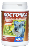 Витамины Агроветзащита Косточка с янтарной кислотой для собак , 100 таб.