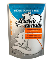 Милый котик паучи для кошек в желе мясное рагу 85 г. [уценка]