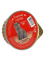 Кошачье счастье консервы для котят С говядиной, 100 г.