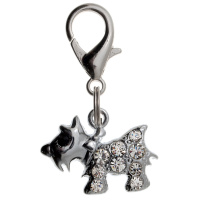 V.I.Pet Адресник "Силуэт" Йорк, со стразами 23*17 мм.,гравировка 19002