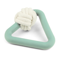 Игрушка для собак из термопластичного эластомера "Треугольник с плетеным мячом", 120мм Triol