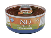 Фармина N&D Cat Pumpkin д/взрослых кошек консерва утка с тыквой 80г