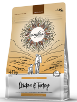 Акция 1+1 Сухой корм CRAFTIA NATURA для взрослых собак средних и крупных пород из курицы и индейки 640 гр