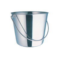 Ведро Mr.Kranch из нержавеющей стали с креплением для клеток и вольеров 9,8 л