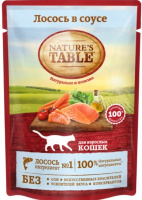 Nature's Table пауч для кошек Лосось Соус 24*85г