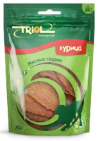 Триол Лакомство для собак Мясные грудки из курицы, 70 г.