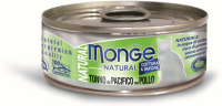 Monge Cat Natural консервы для кошек тихоокеанский тунец с курицей, 80 г.