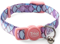 Triol Ошейник нейлоновый с колокольчиком "Ракушки" (XS, сиреневый, 10*210-330мм)