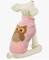 Свитер "Сова" (XL, розовый, размер 40см)