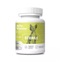 Пет Актив витаминно-минеральный комплекс Sterile д/стерилизованных кошек и кастрированных котов 100таб