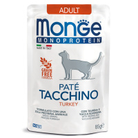 Monge Cat Monoprotein Pouch паучи для кошек индейка 85г