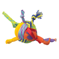 Игрушка Catstages Dental для кошек "Мяч с хвостиками" c кошачьей мятой 3,5 см