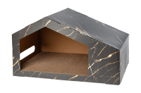 Pet-it картонный домик-когтеточка Black House, 50х33х28 см, черный с узором
