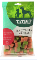 Титбит Пастила мясная с говядиной и яблоком Лакомство д/собак 130г [уценка]