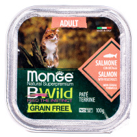 Monge Cat Bwild Graifree консервы из лосося с овощами для кошек 100г
