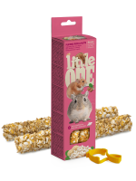 Little One Палочки для хомяков, крыс, мышей и песчанок с воздушным рисом и орехами, 2х55 г