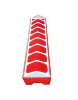 Россия Кормушка лотковая №3 для птицы [9 секций] Ряба [желто-красная]