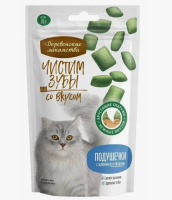 Деревенские лакомства Чистим Зубы для кошек Подушечки крем/говяд 30г