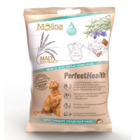 Molina Хрустящие подушечки для кошек "Вывод шерстяных комочков", 50 г.