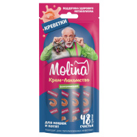 Molina Функц. крем-лакомство с креветками д/к, Поддержка здорового метаболизма, 48г,