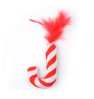 Игрушка Mr.Kranch для кошек "Леденец" с кошачьей мятой, 9*3 см красный