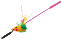 Дразнилка-удочка с игрушкой "птица с перьями"